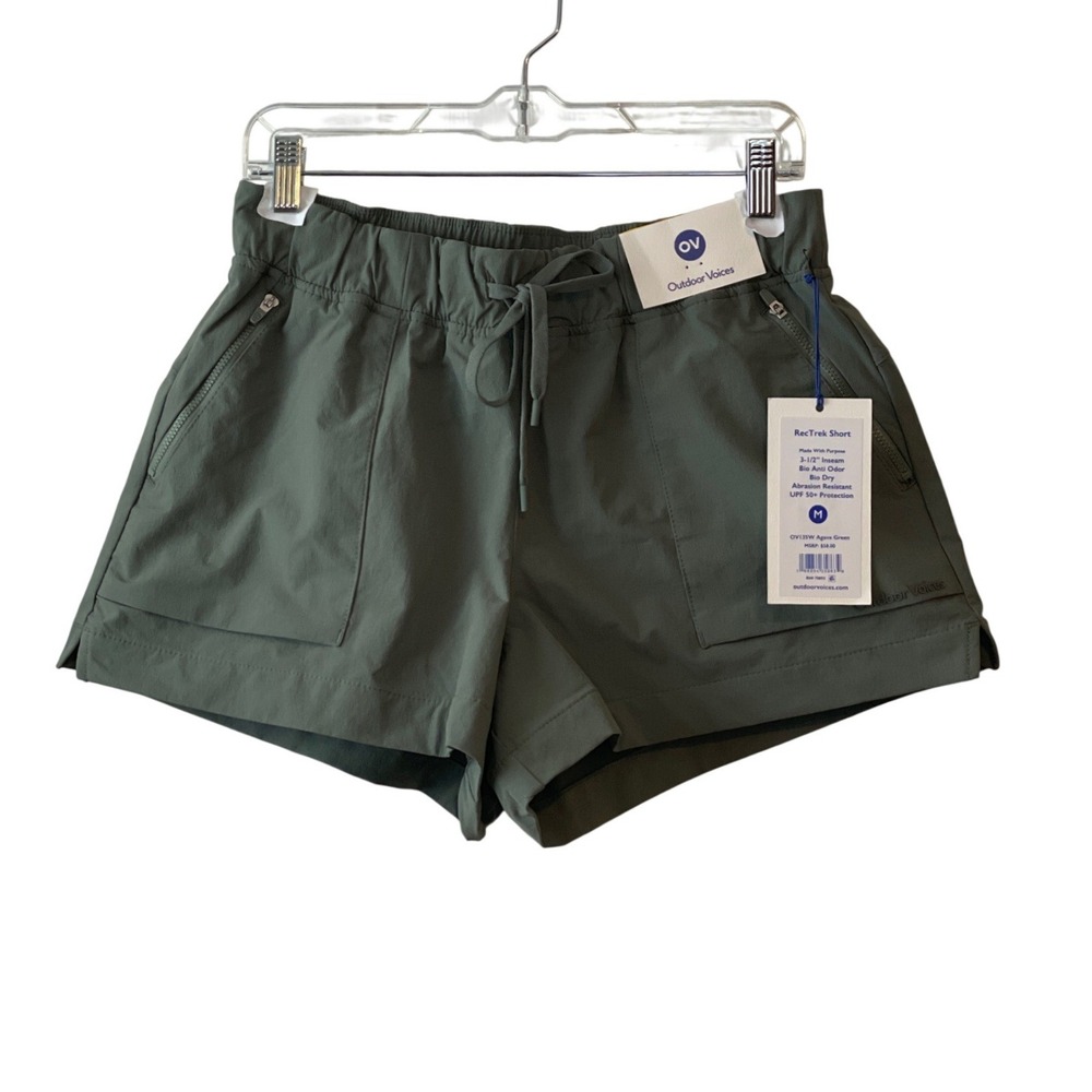 Outdoor Voices RecTrek Short Womens M Agave Green High Rise Hiking Gorpcore New